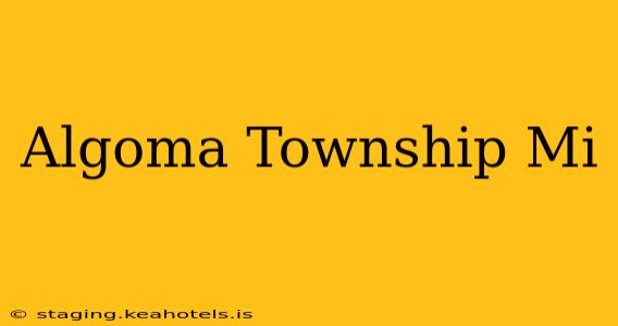 Algoma Township Mi