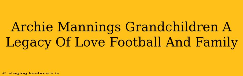 Archie Mannings Grandchildren A Legacy Of Love Football And Family