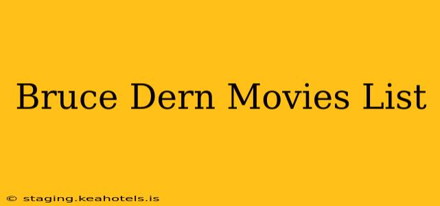 Bruce Dern Movies List