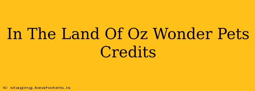 In The Land Of Oz Wonder Pets Credits