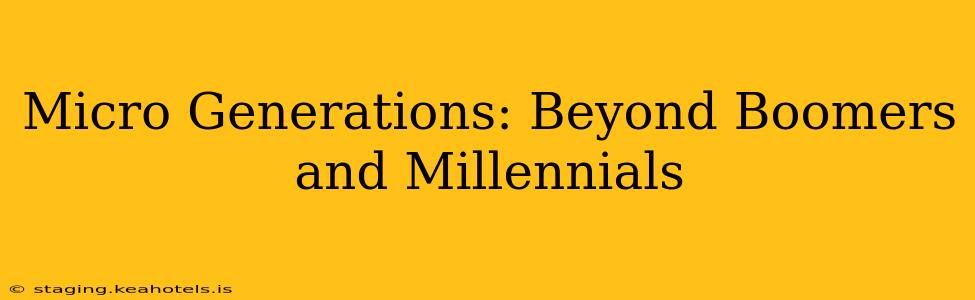 Micro Generations: Beyond Boomers and Millennials