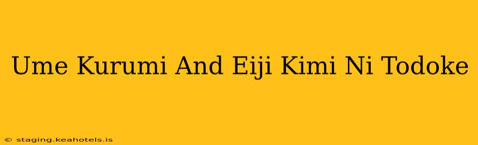 Ume Kurumi And Eiji Kimi Ni Todoke